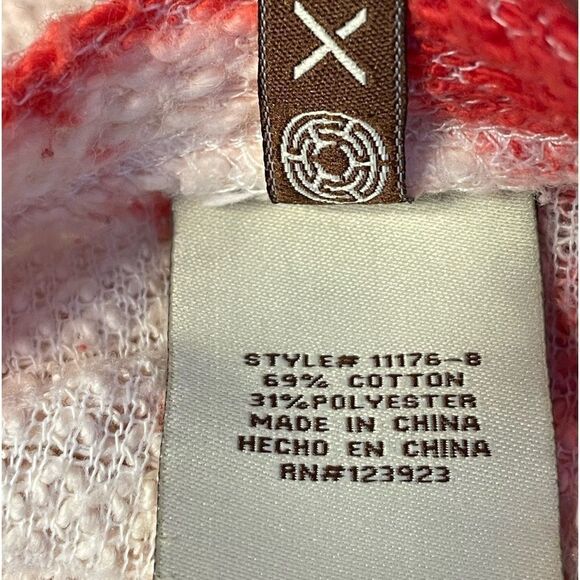 XCVI Anthropologie tie dye tunic high/low red white Small - Picture 5 of 6